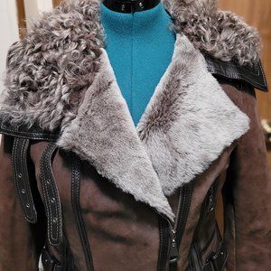 Overland Shearling Sheepskin Coat, size Medium